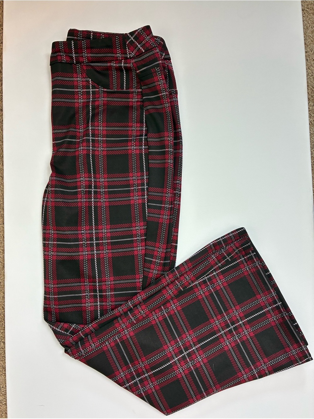 NWOT Plaid Flare Pants Comfy, Classic on Trend for Curvy Girls
